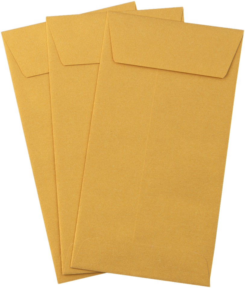 Gold Metallic 32lb #7 Coin Envelopes (3 1/2 x 6 1/2) with Peel & Seal