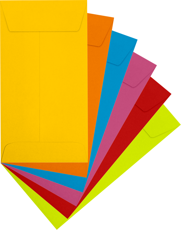 Assorted #7 Coin Envelope (3 1/2 x 6 1/2) - 150 Pack
