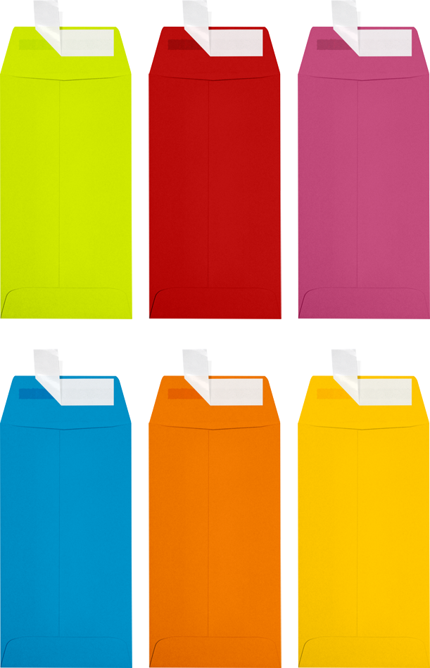 Assorted #7 Coin Envelope (3 1/2 x 6 1/2) - 150 Pack