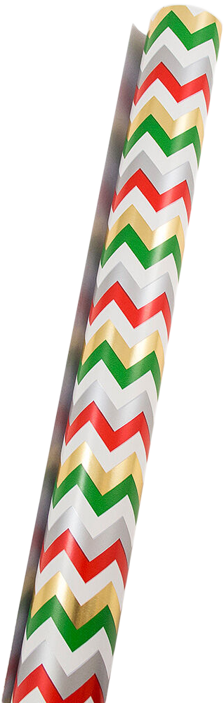 Christmas Chevron Stripe Wrapping Paper (25 Sq Ft)