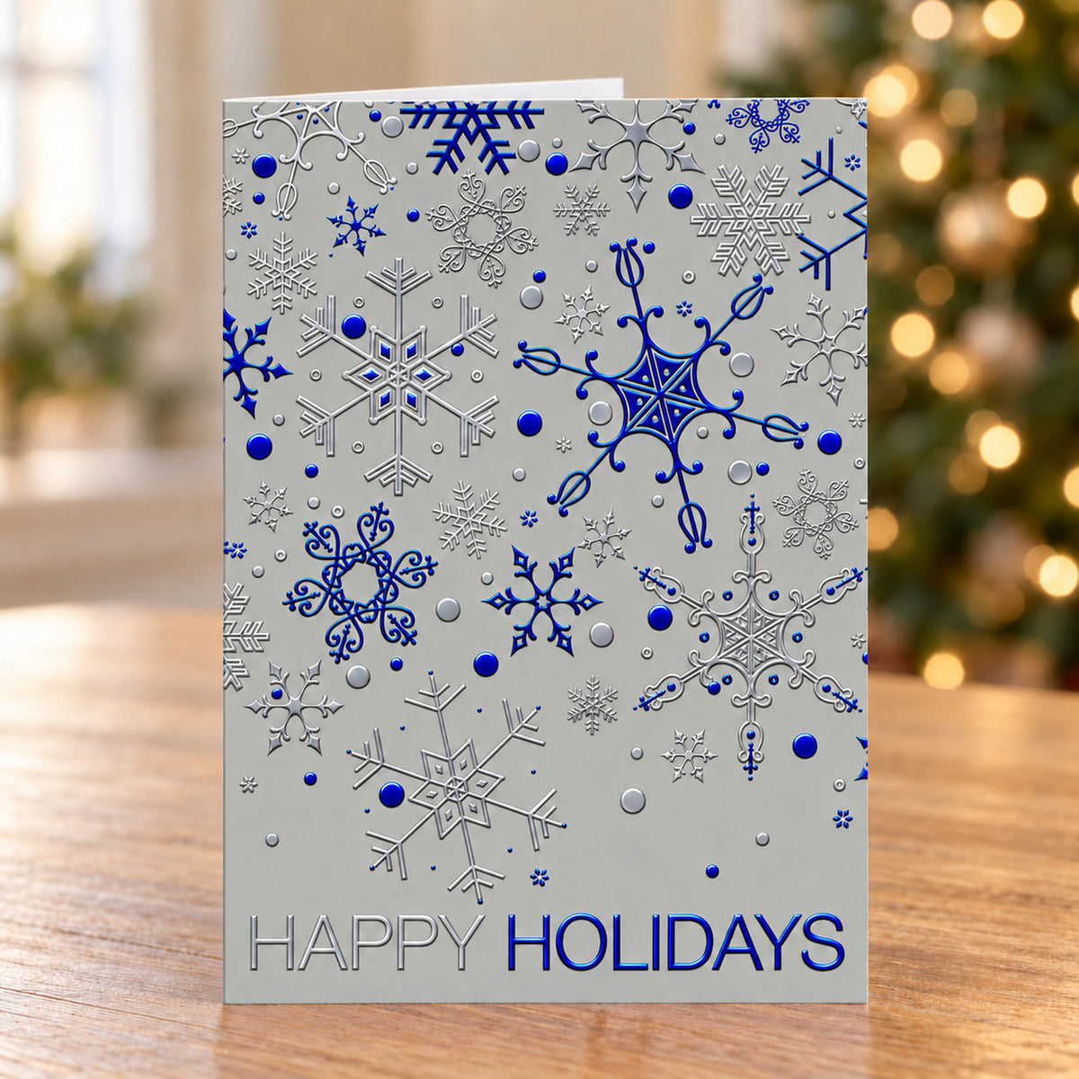 Festive Holiay Wishes 80lb 5 x 7 Foldover Card Set