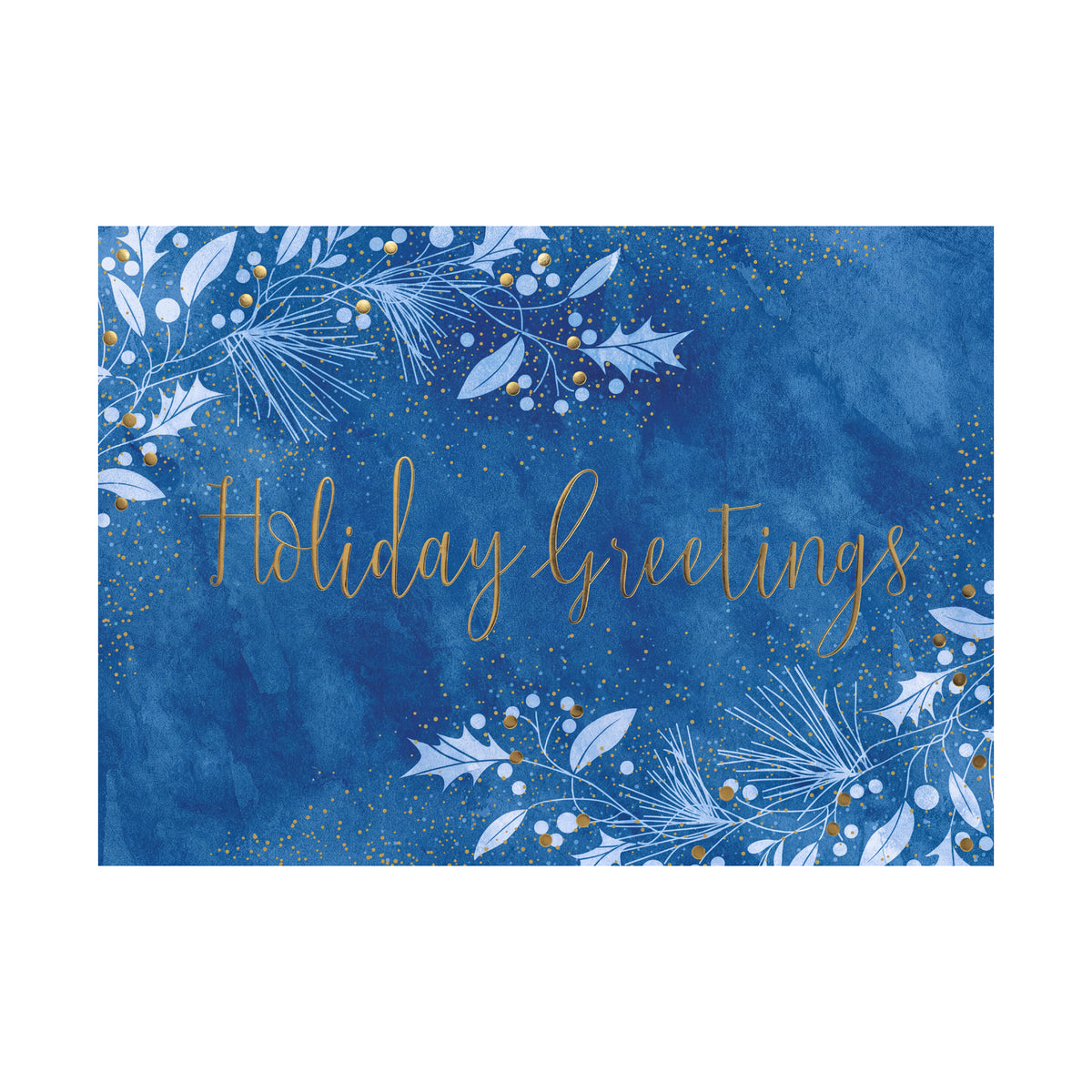 Winter Botanical Greetings 80lb 7 x 5 Foldover Card Set