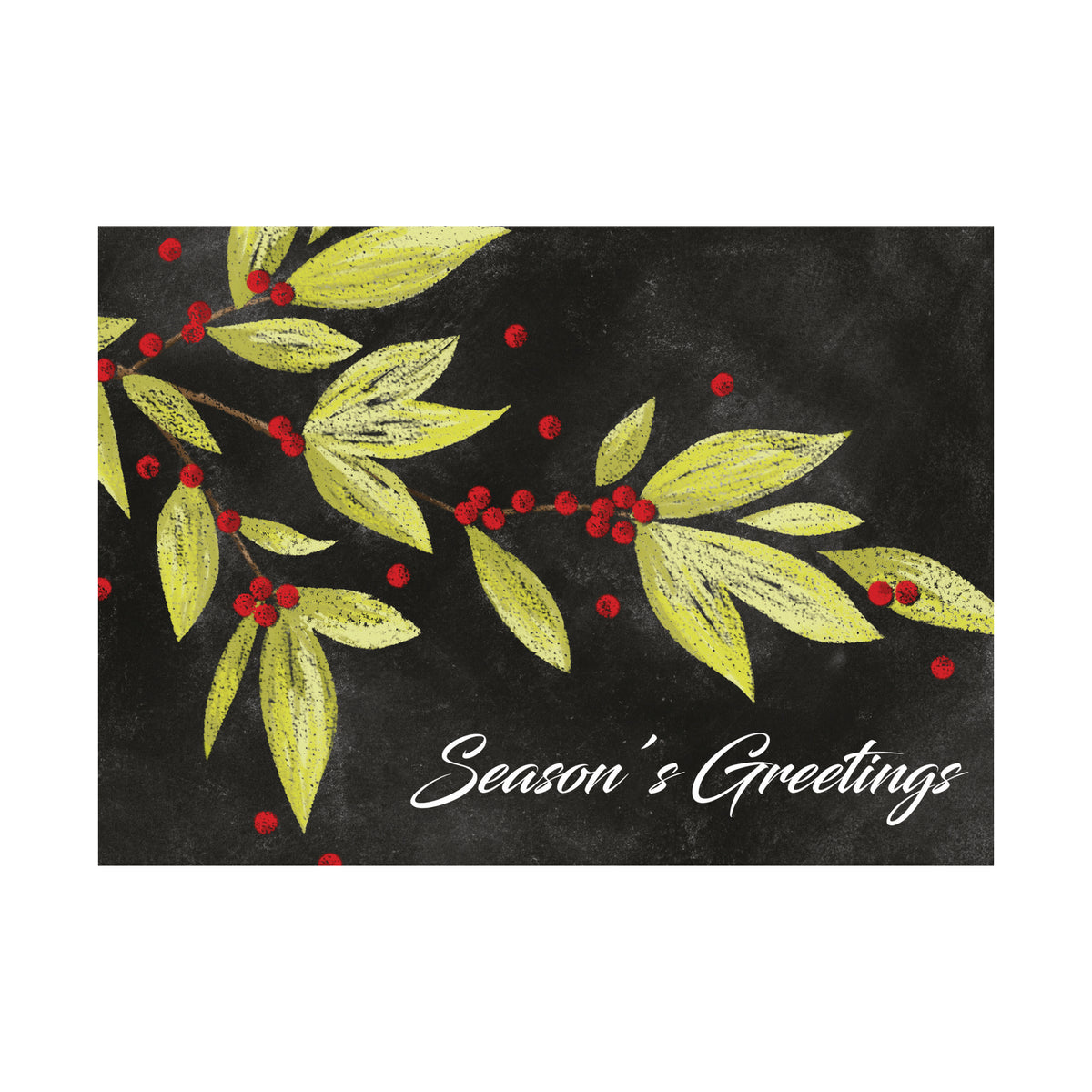 Holiday Greenery 80lb 7 x 5 Foldover Card Set
