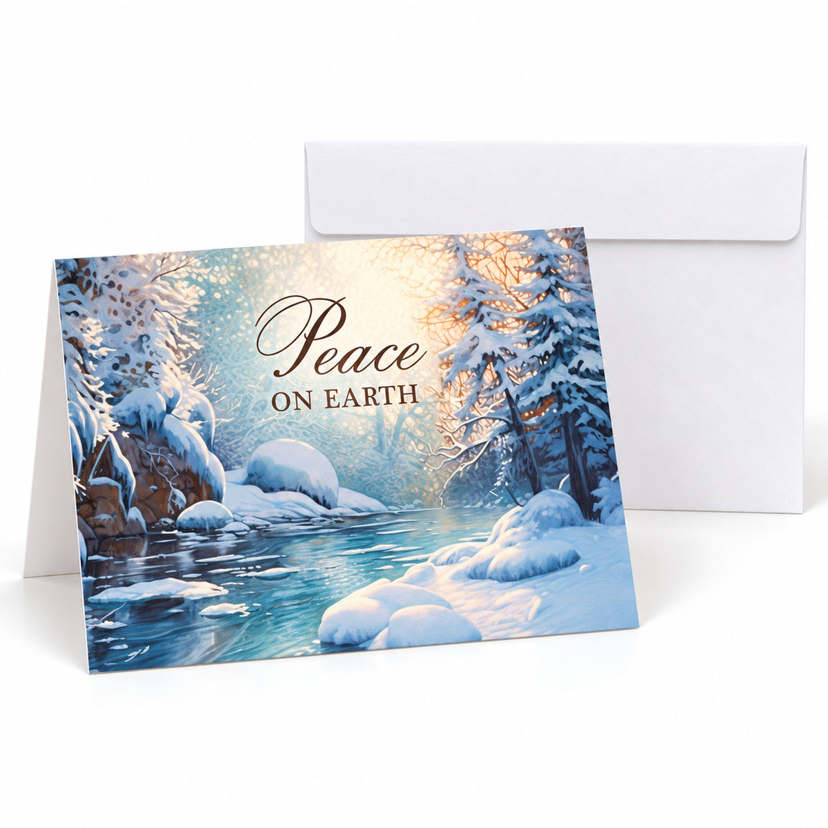 Winter Peace 80lb 7 x 5 Foldover Card Set