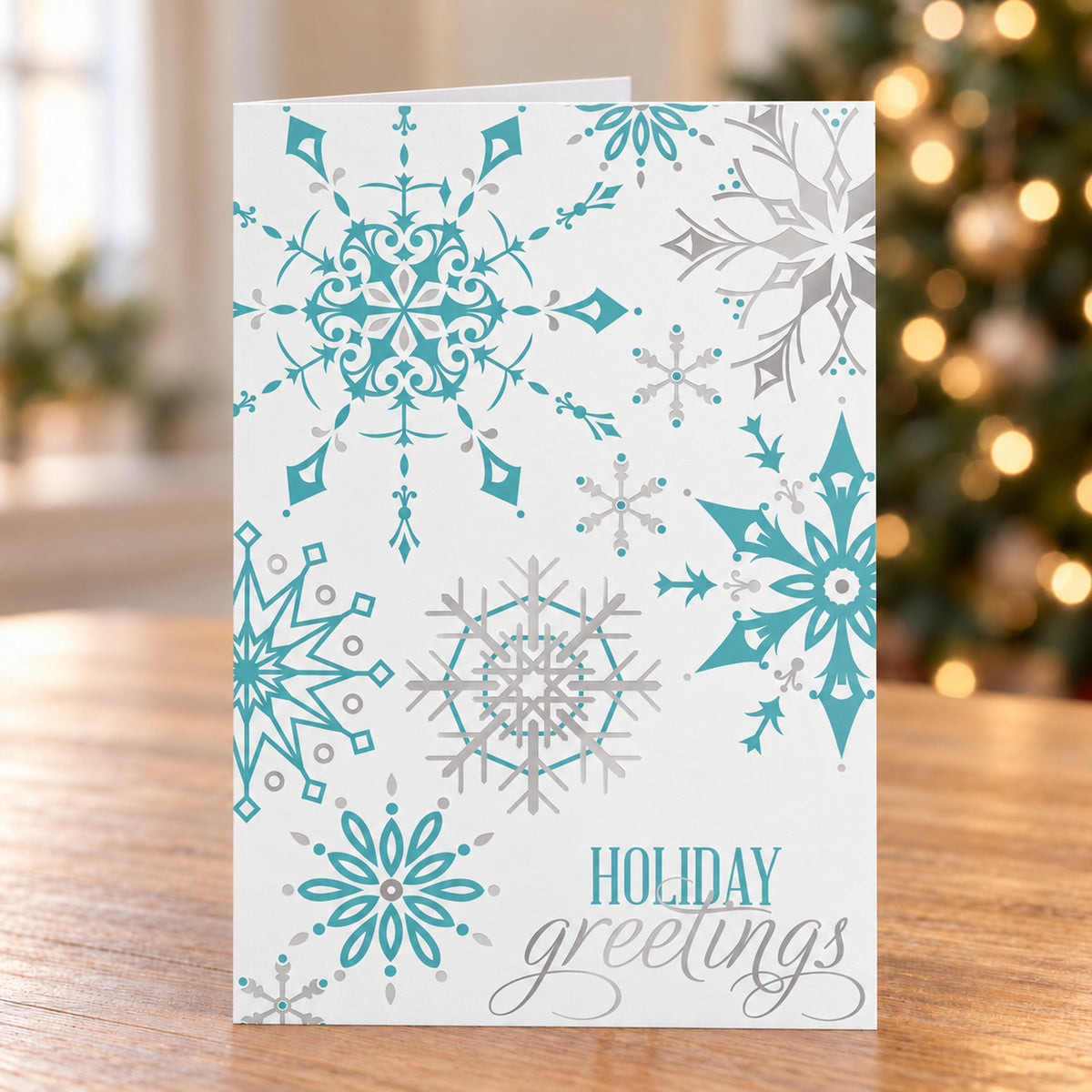 Soft Snowfall 80lb 5 x 7 Foldover Card Set