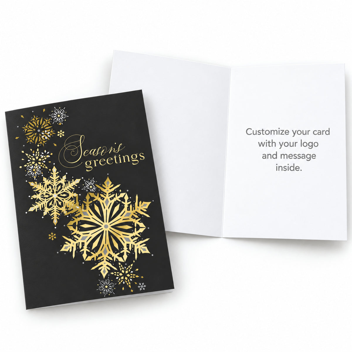 Metallic Snowflakes 80lb 5 x 7 Foldover Card Set