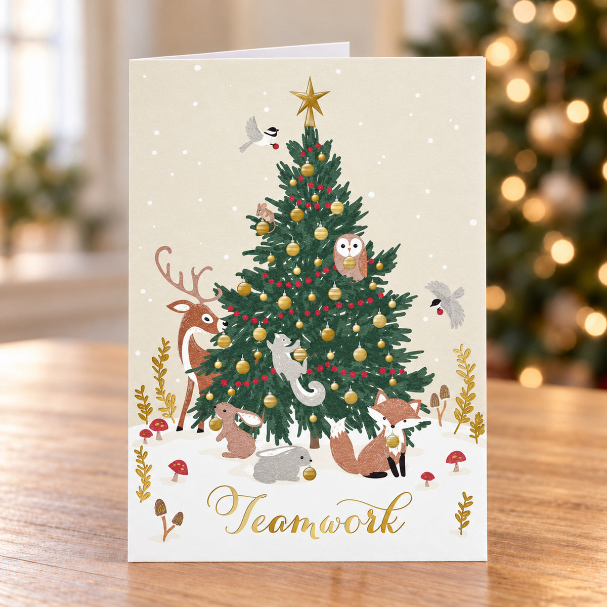 Forest Holiday 80lb 5 x 7 Foldover Card Set