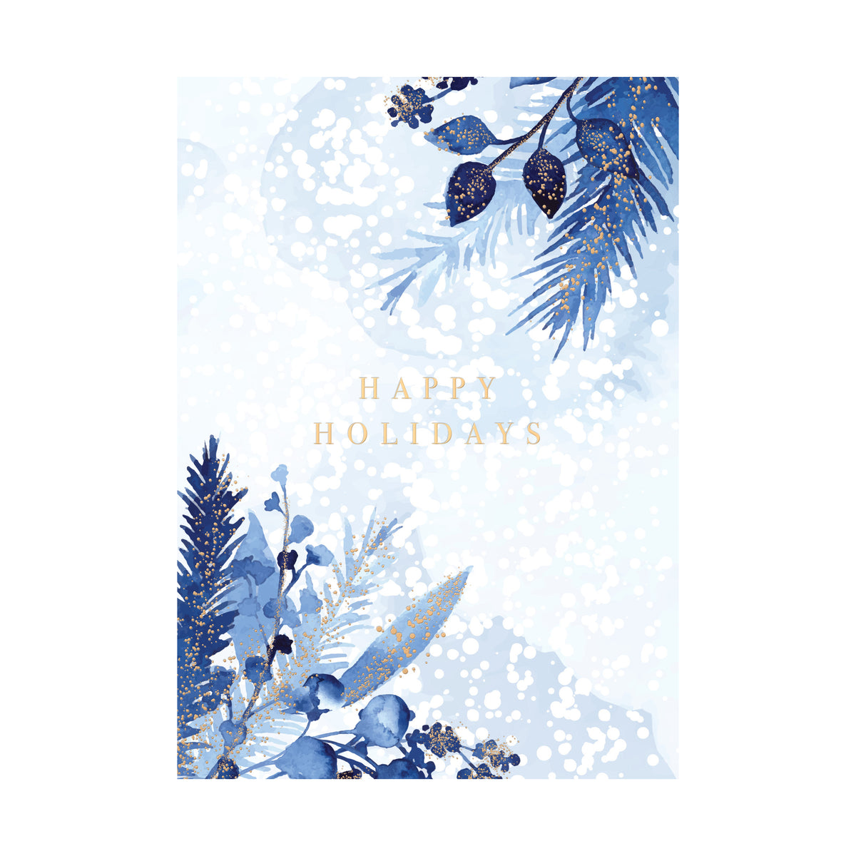 Holiday Blues 80lb 5 x 7 Foldover Card Set