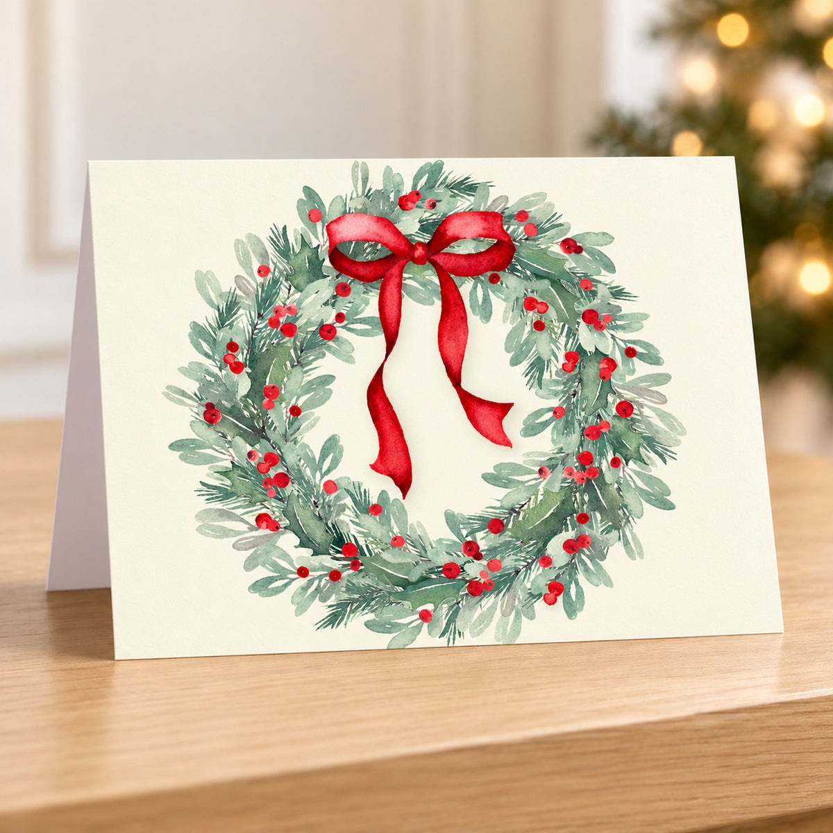 Holiday Simplicity 80lb 7 x 5 Foldover Card Set