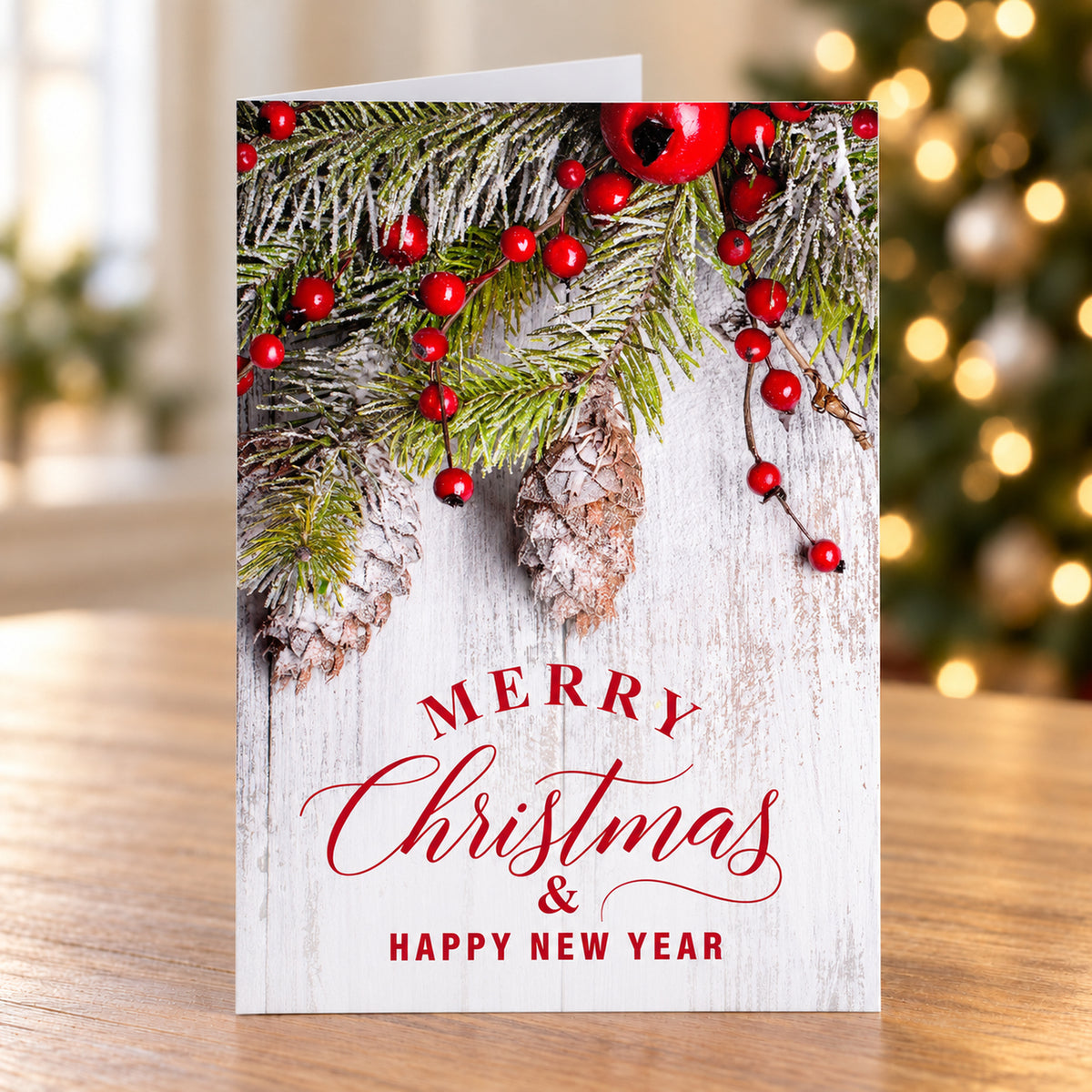 Rustic Sprigs Holiday Calendar 80lb 5 x 7 Foldover Card Set