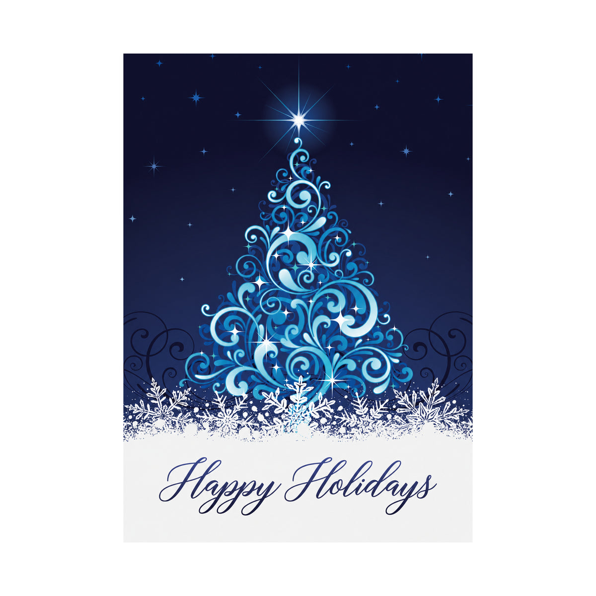 Swirling Tree 80lb 5 x 7 Foldover Card Set