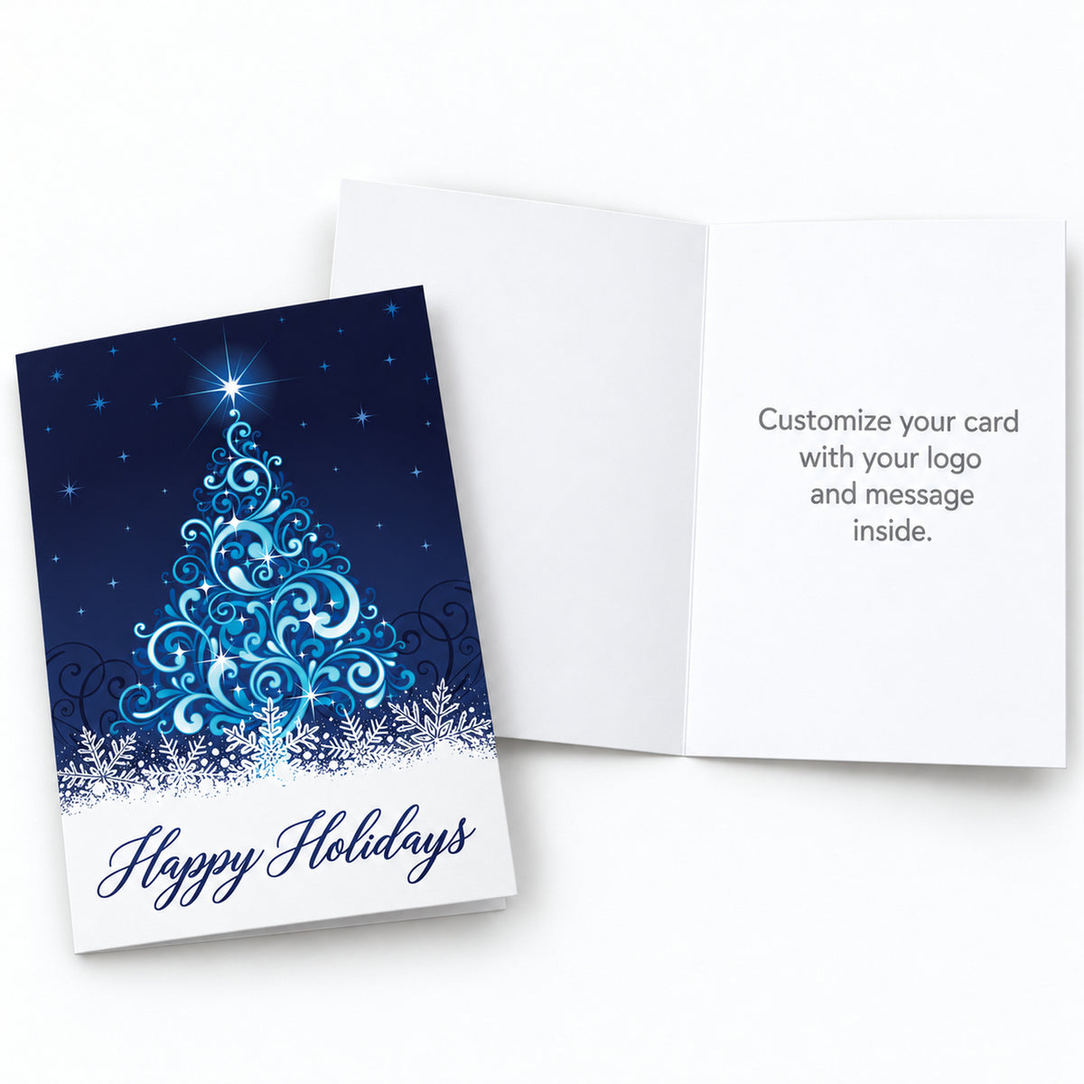 Swirling Tree 80lb 5 x 7 Foldover Card Set