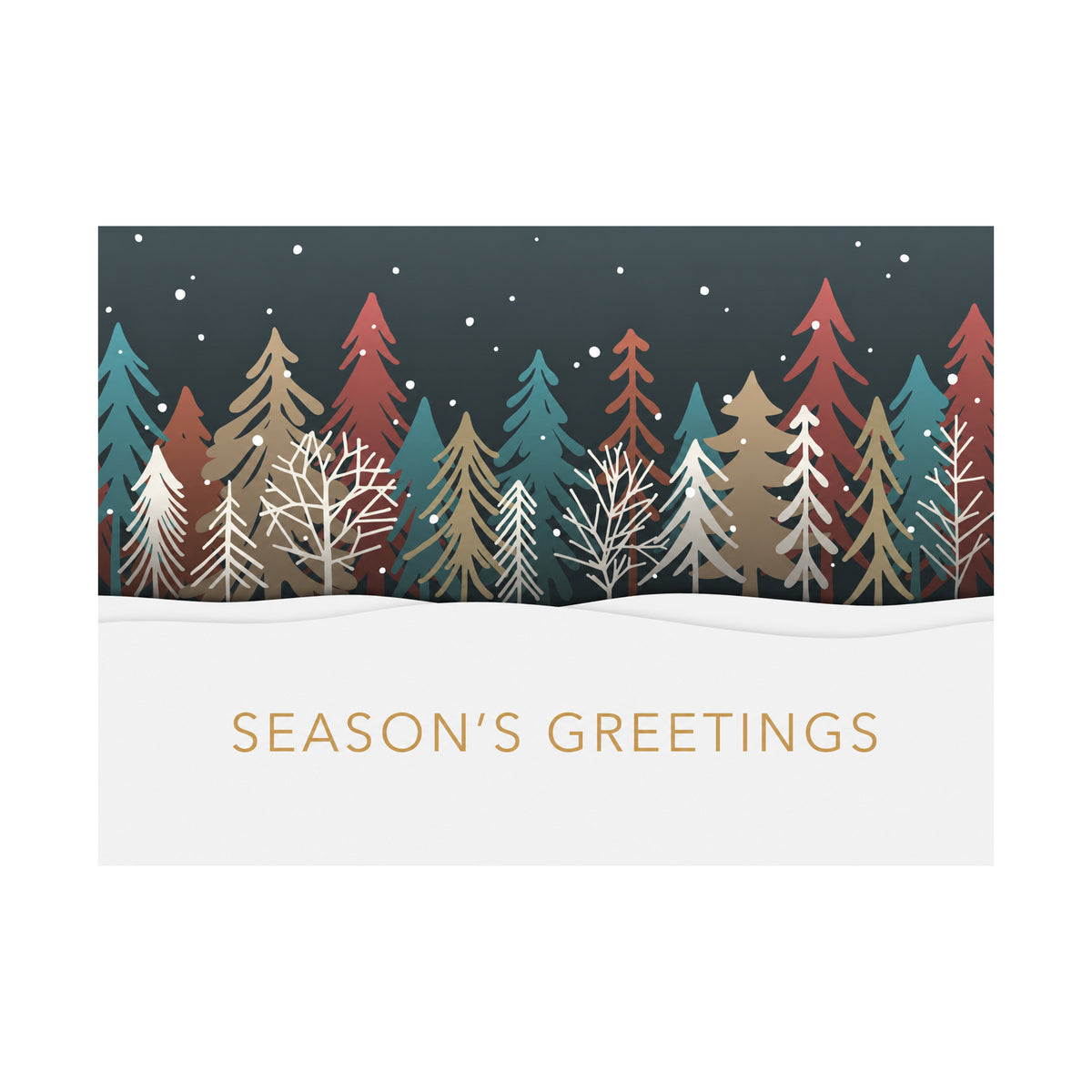 Colored Treeline 80lb 7 x 5 Foldover Card Set