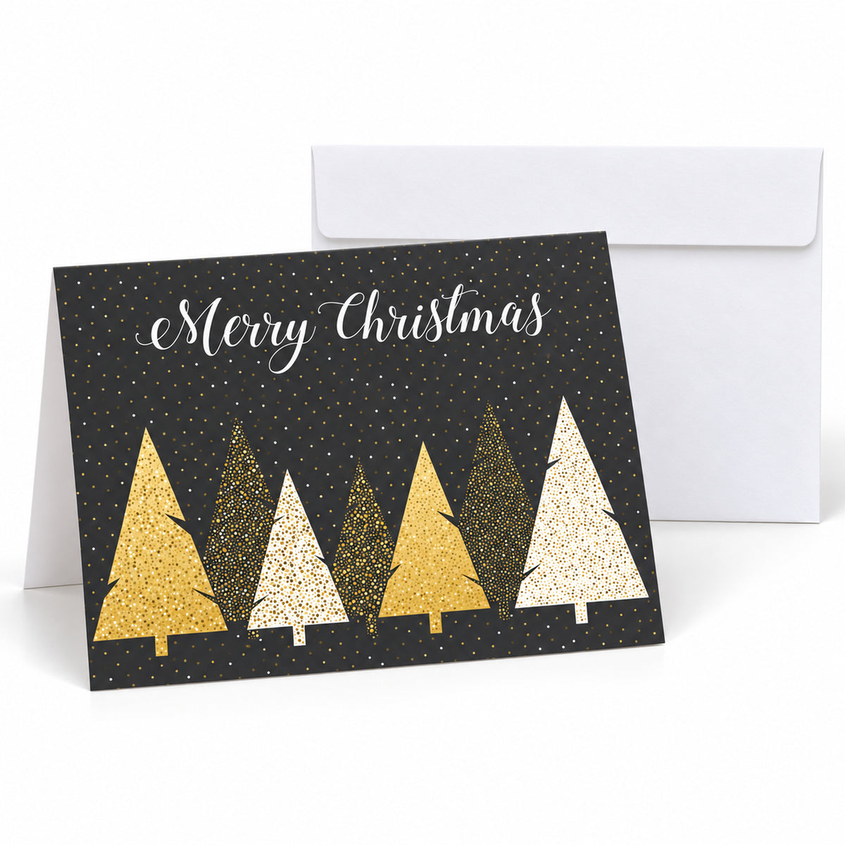 Merry Christmas Simplicity 80lb 7 x 5 Foldover Card Set