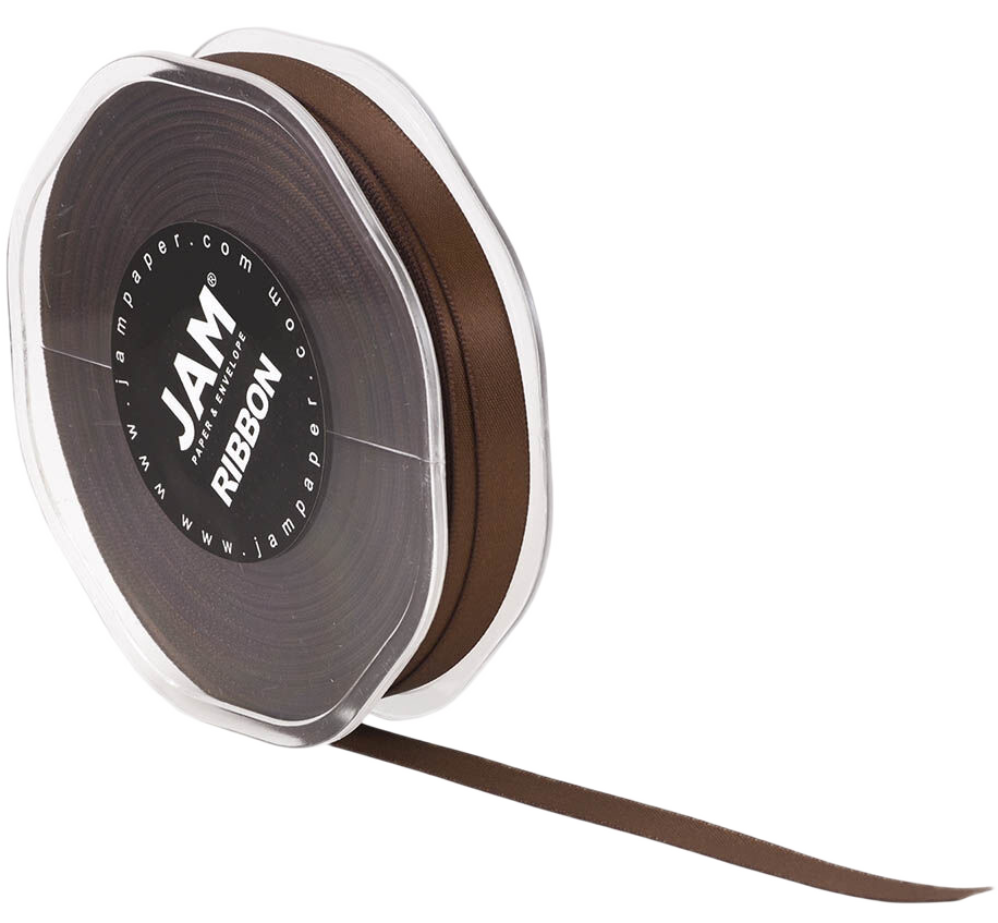 Chocolate Brown Satin 3/8 Inch x 25 Yards Ribbon