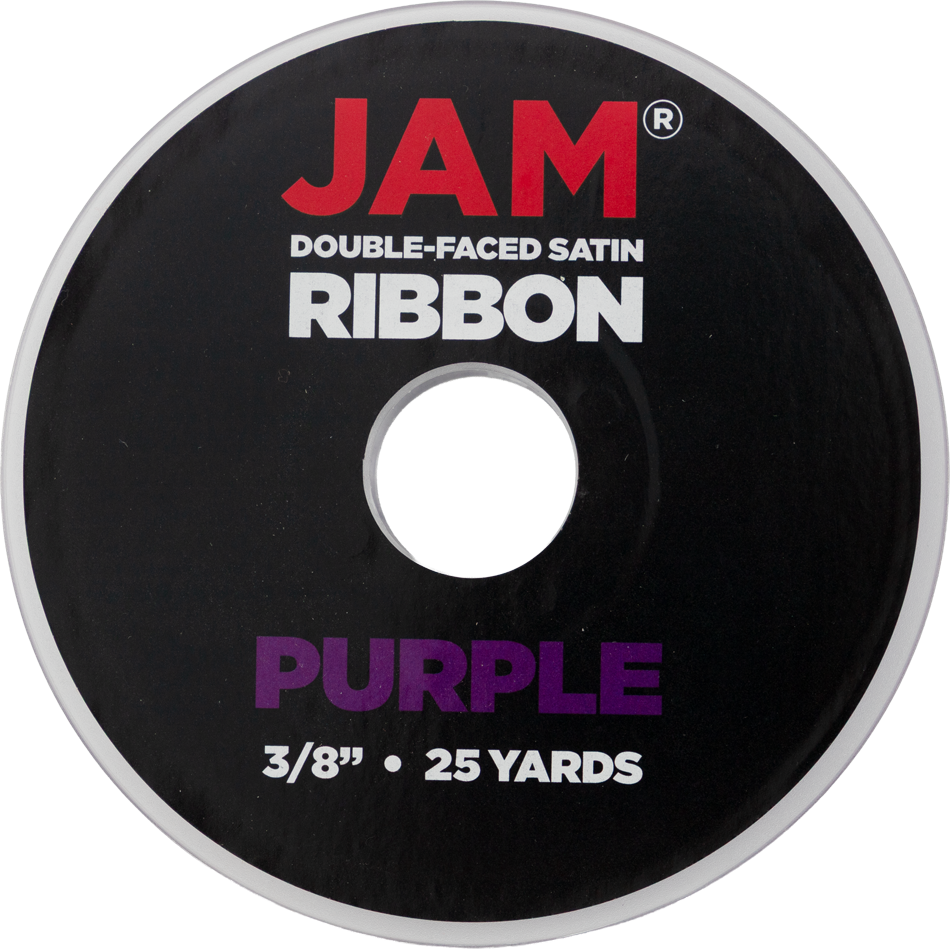 Purple Satin 3/8 Inch x 25 Yards Ribbon