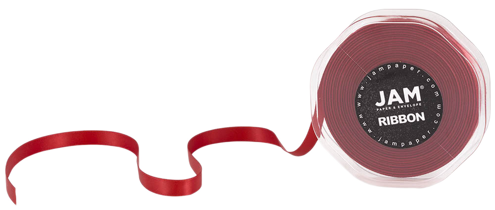 Red Satin 3/8 Inch Thick x 25 Yards Ribbon