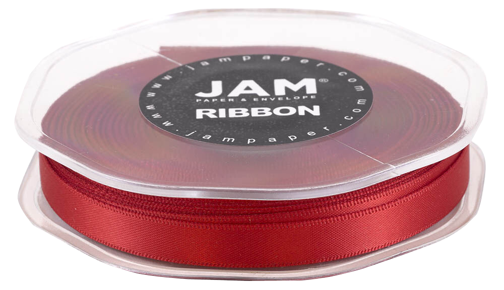 Red Satin 3/8 Inch Thick x 25 Yards Ribbon