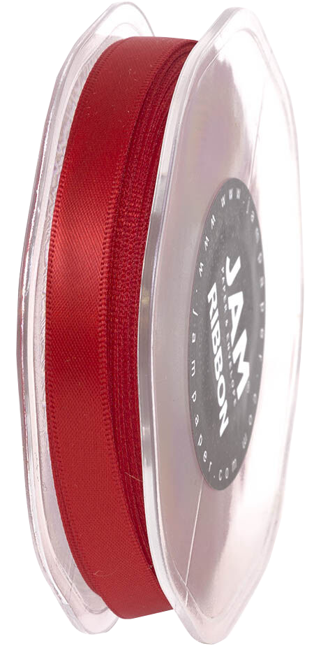 Red Satin 3/8 Inch Thick x 25 Yards Ribbon