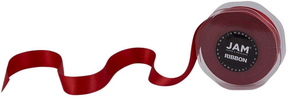 Red Satin 7/8 Inch Thick x 25 Yards Ribbon