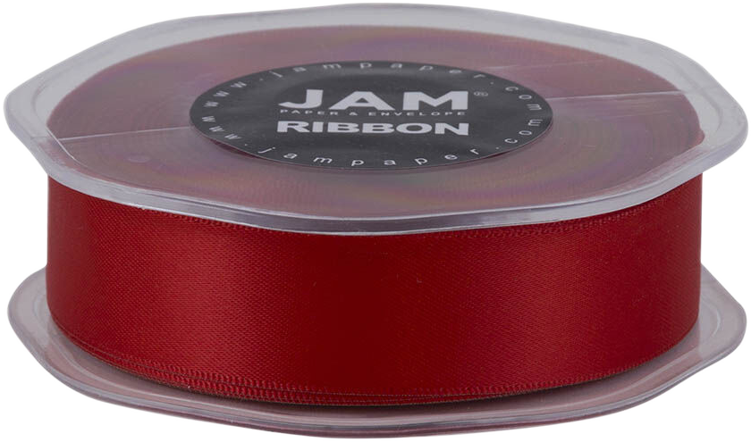 Red Satin 7/8 Inch Thick x 25 Yards Ribbon
