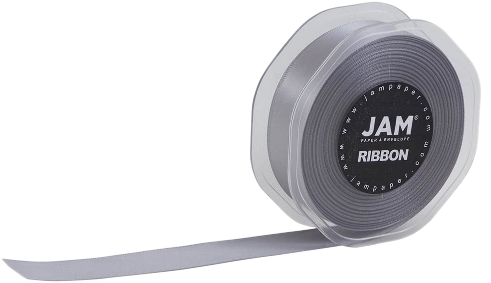 Silver Satin 7/8 Inch x 25 Yards Ribbon