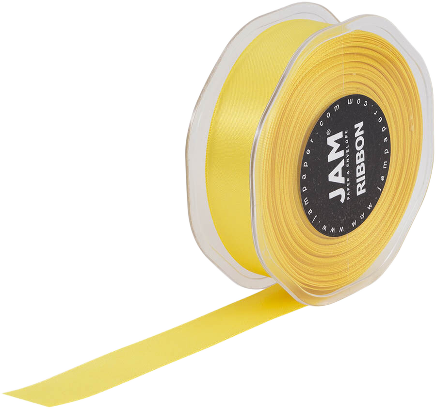 Yellow Satin 7/8 Inch Thick x 25 Yards Ribbon