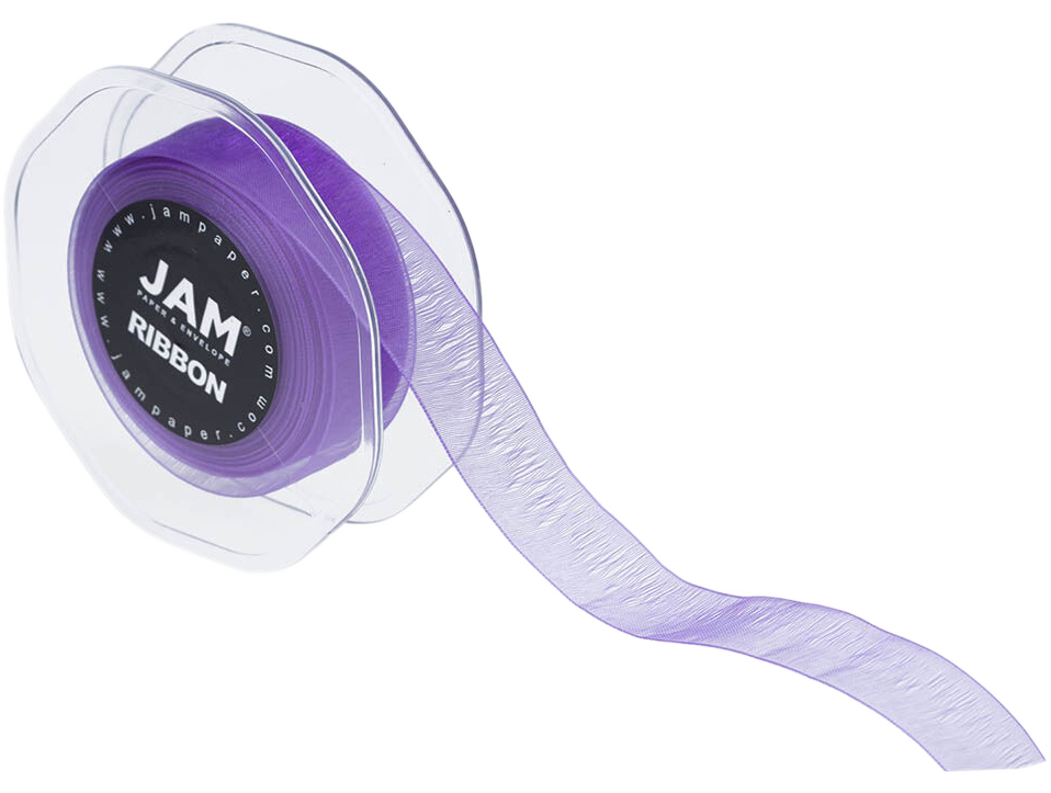 Purple 7/8 Inch x 25 Yards Sheer Ribbon