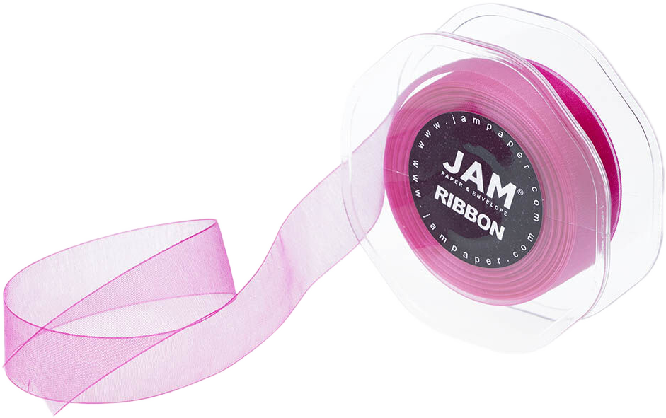 Hot Pink 7/8 Inch x 25 Yards Sheer Ribbon