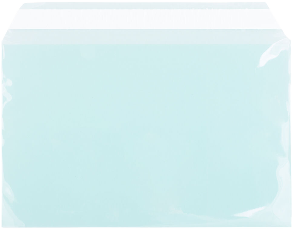 Aqua 1.6mil 5 7/16 x 8 5/8 Cello Envelopes with Peel & Seal
