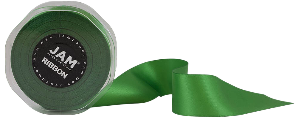 Emerald Green Satin 1 1/2 Inch Thick x 25 Yards Ribbon