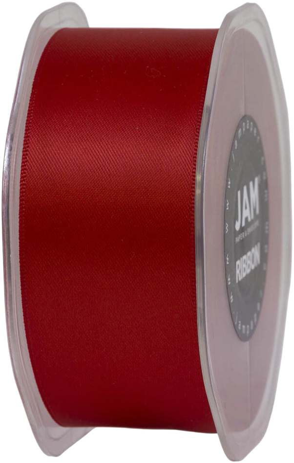 Red Satin 1 1/2 Inch Thick x 25 Yards Ribbon