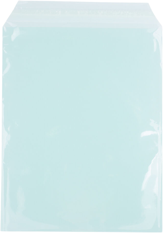 Aqua 1.6mil 8 15/16 x 11 1/4 Cello Envelopes with Peel & Seal