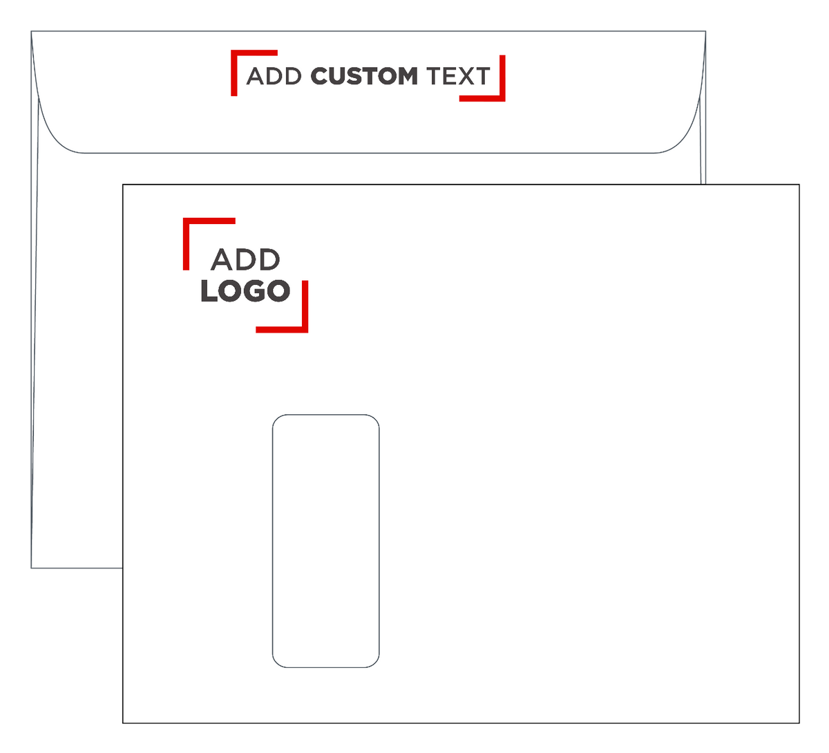 White 28lb 8 3/4 x 11 1/2 Booklet Window Envelopes
