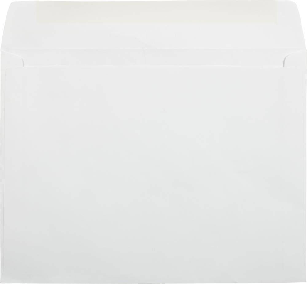 White 28lb 8 3/4 x 11 1/2 Booklet Window Envelopes