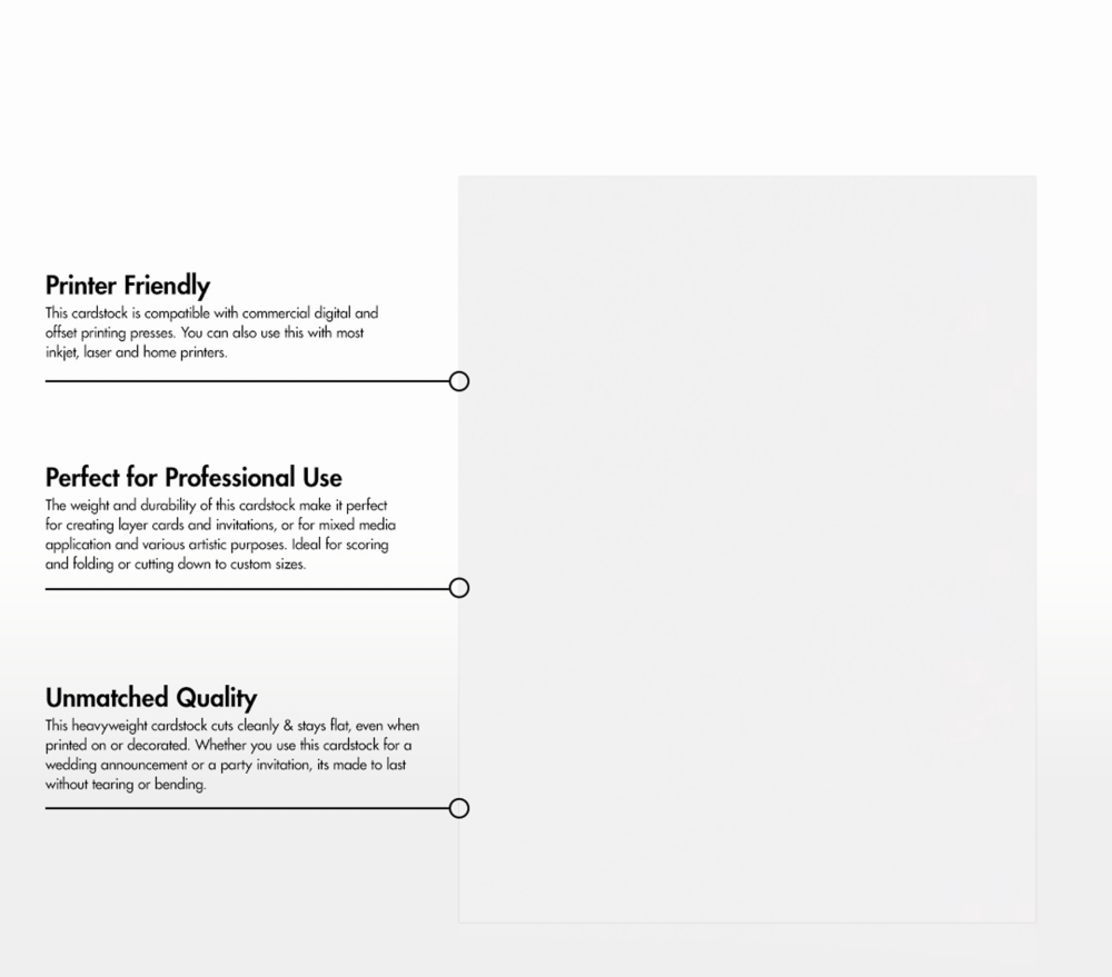 Bright White 100lb 8 1/2 x 11 Cardstock
