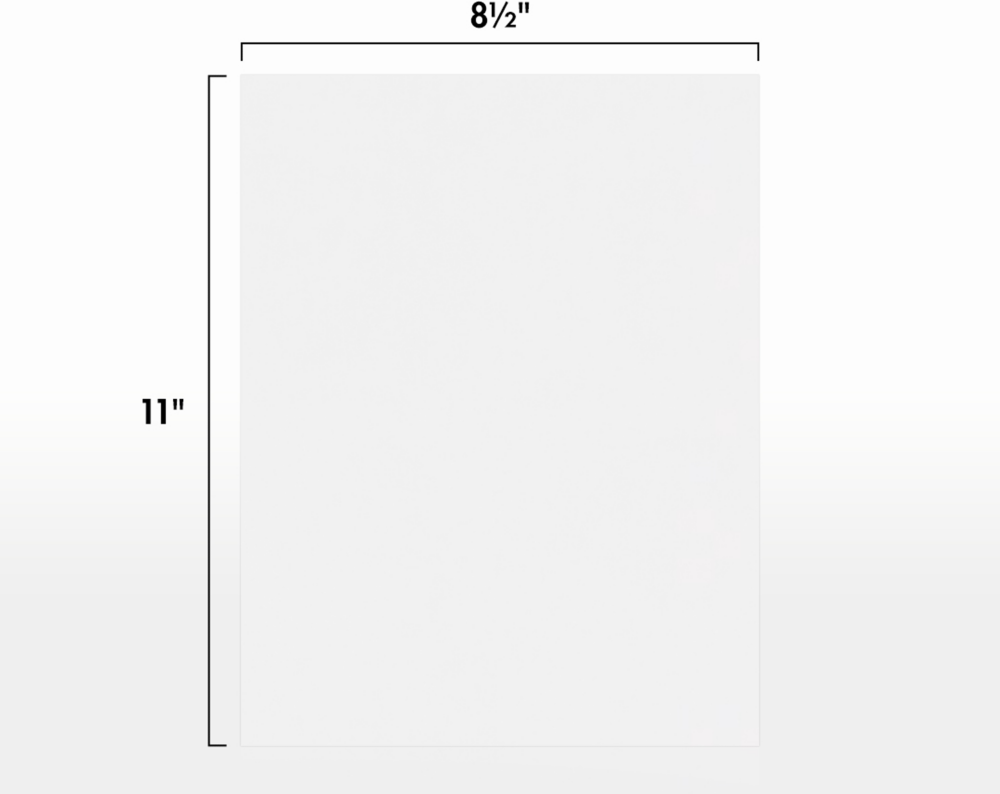 Bright White 100lb 8 1/2 x 11 Cardstock