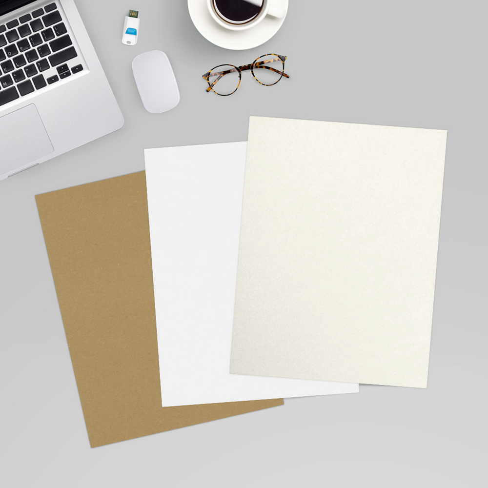 White Quartz Metallic 105lb 8 1/2 x 11 Cardstock