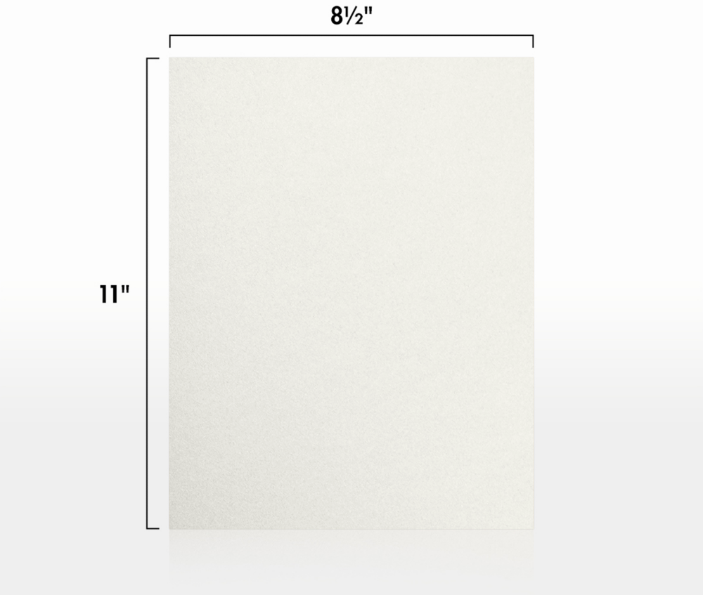 White Quartz Metallic 105lb 8 1/2 x 11 Cardstock