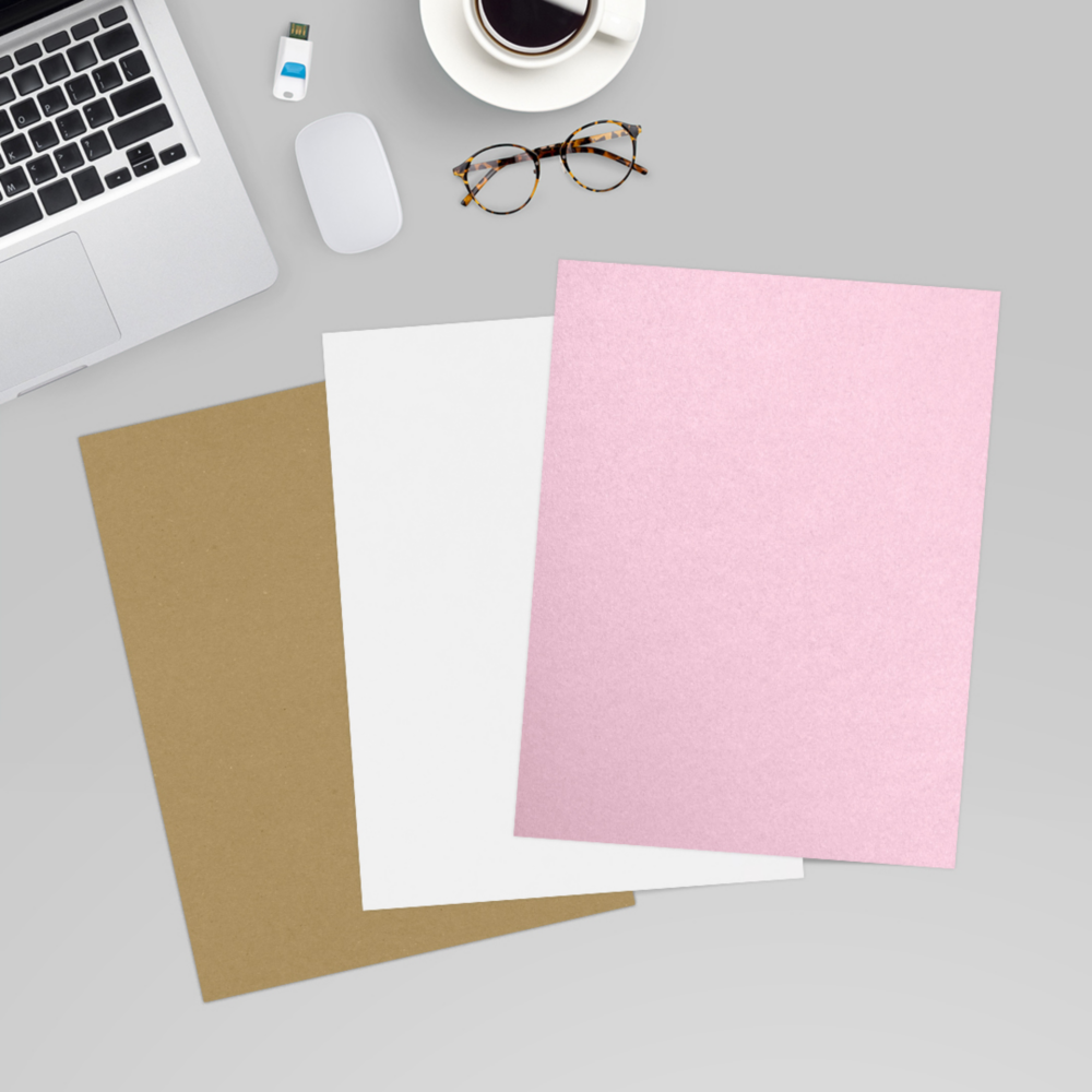 Pink Rose Metallic 105lb 8 1/2 x 11 Cardstock