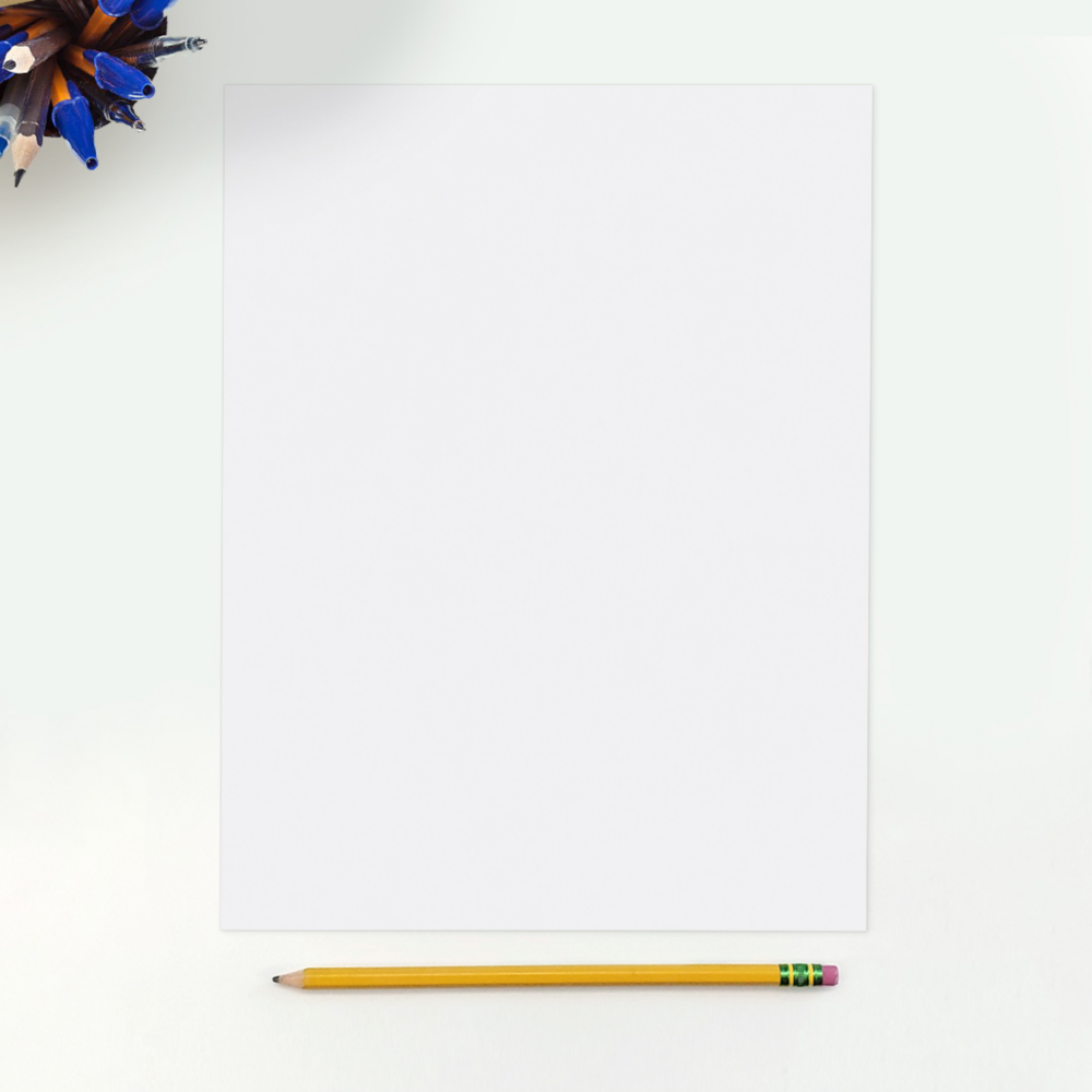 White Recycled 80lb 8 1/2 x 11 Cardstock