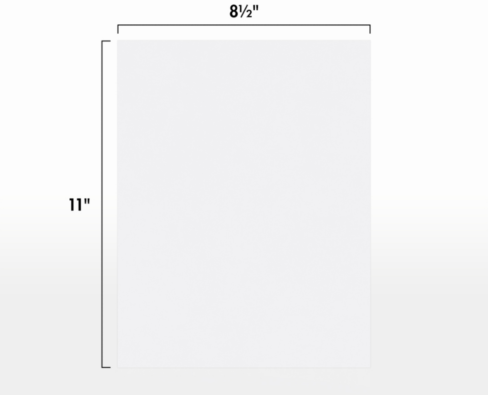 White Recycled 80lb 8 1/2 x 11 Cardstock
