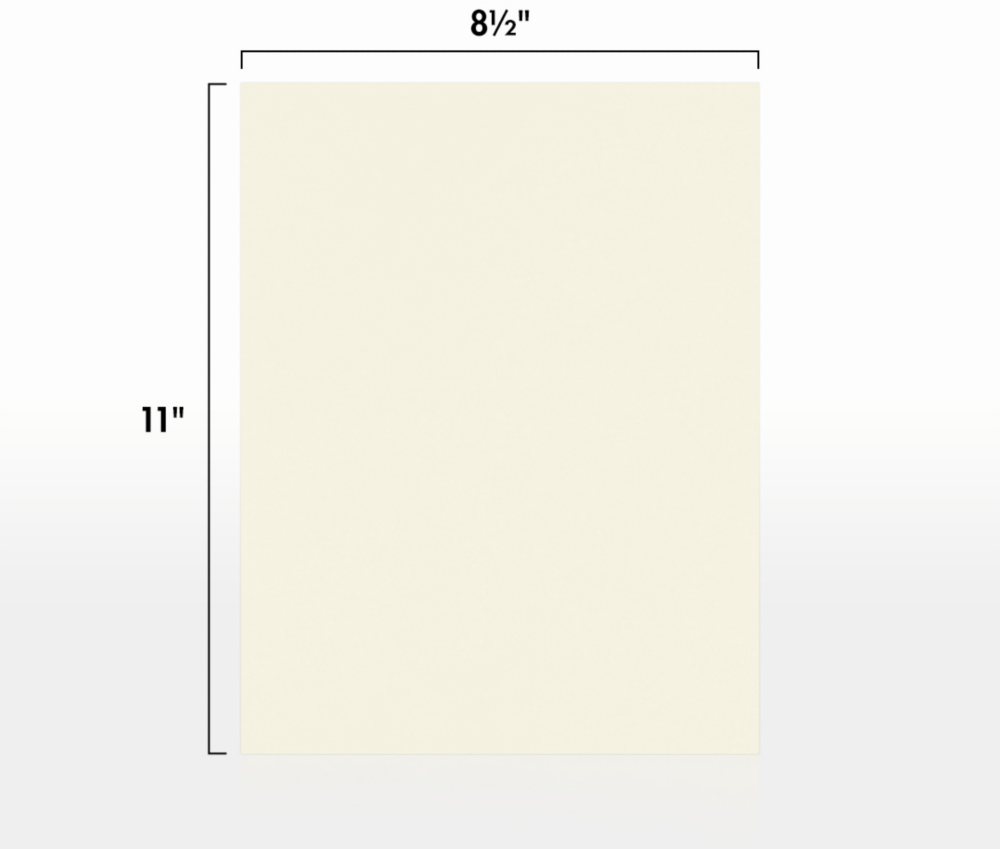Natural White Recycled 80lb 8 1/2 x 11 Cardstock