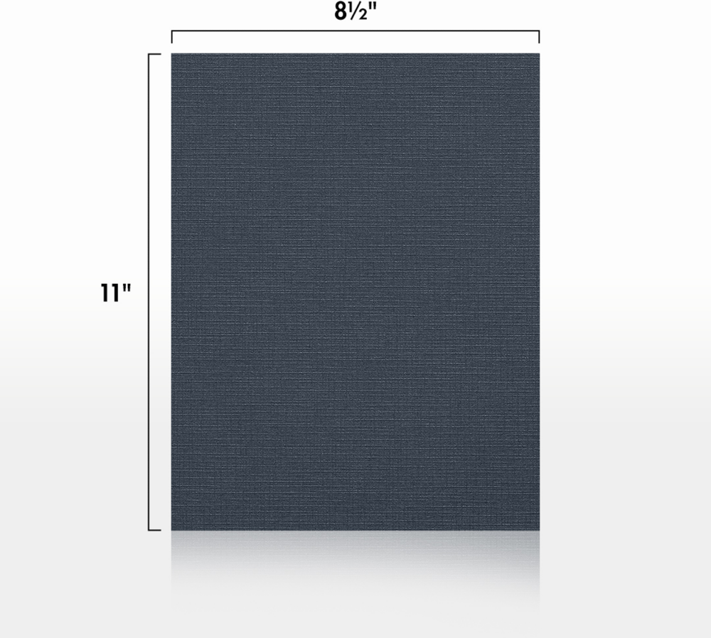 Nautical Navy Blue Linen 100lb 8 1/2 x 11 Cardstock