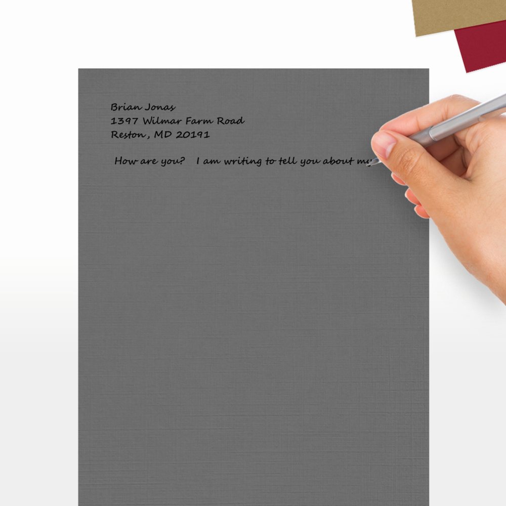 Sterling Gray Linen 100lb 8 1/2 x 11 Cardstock