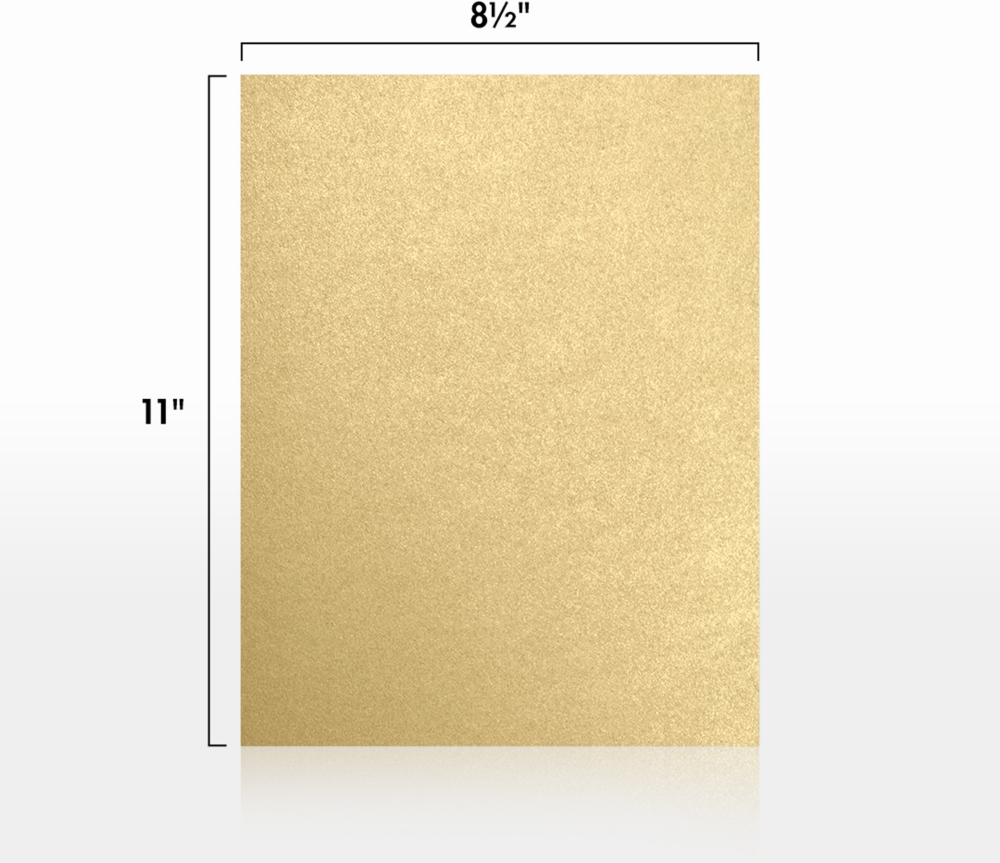 Light Gold Blonde Metallic 105lb 8 1/2 x 11 Cardstock