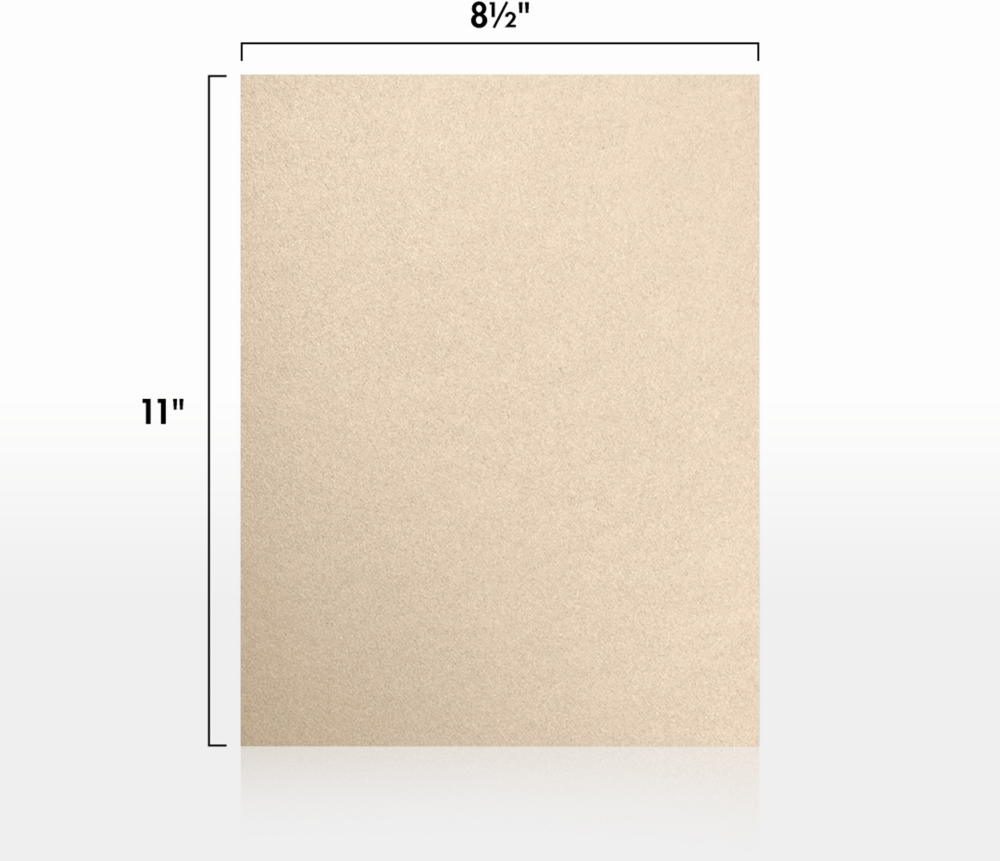 Light Brown Taupe Metallic 105lb 8 1/2 x 11 Cardstock