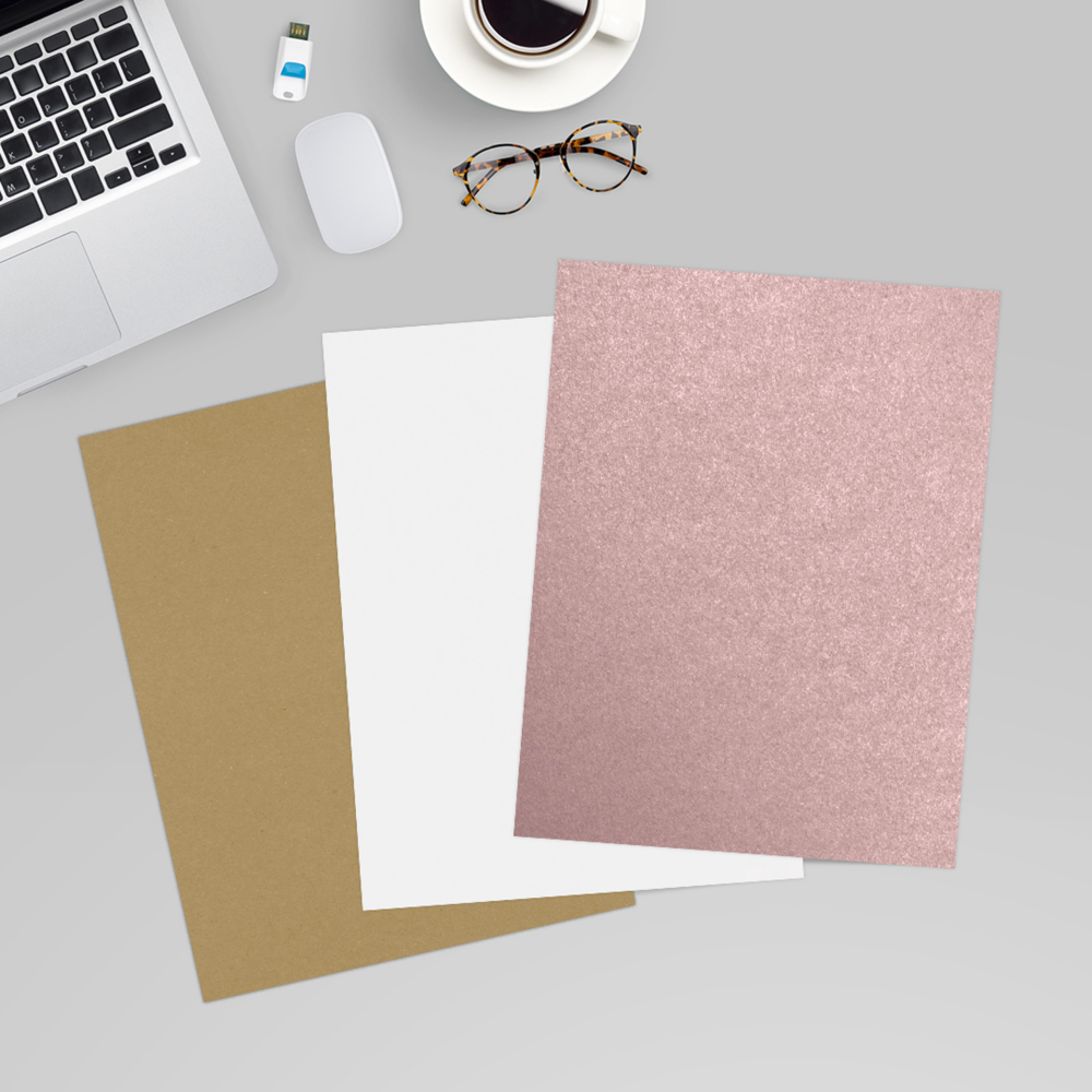 Misty Rose Metallic 105lb 8 1/2 x 11 Cardstock