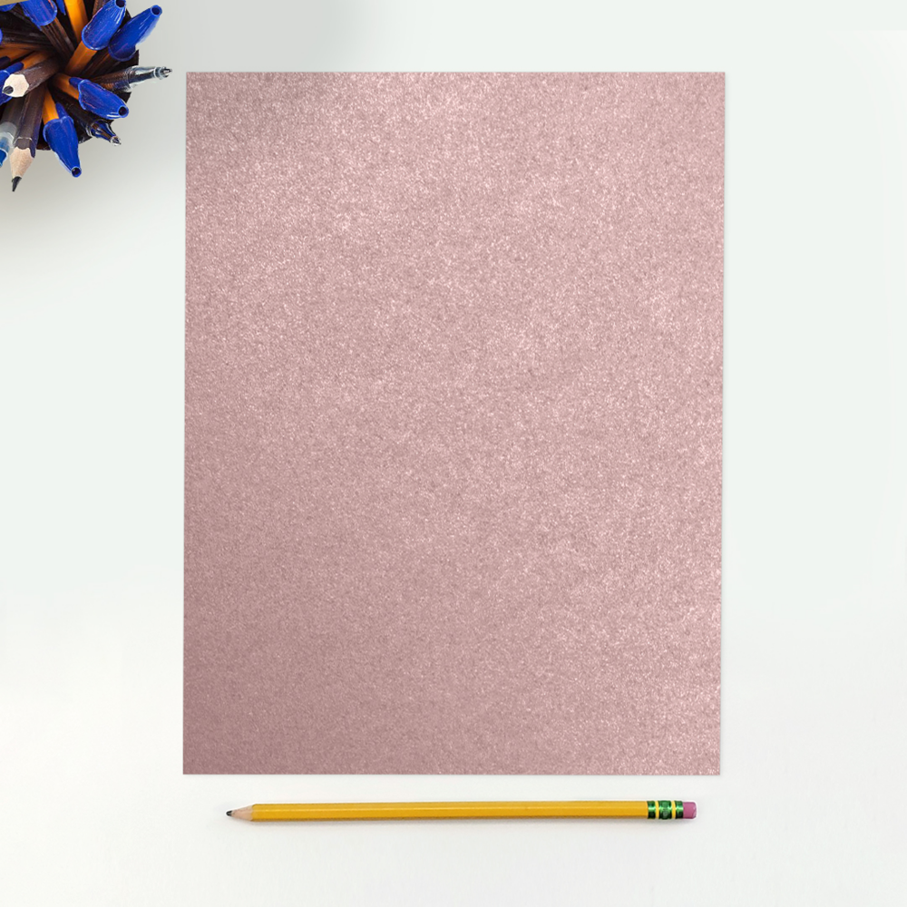 Misty Rose Metallic 105lb 8 1/2 x 11 Cardstock