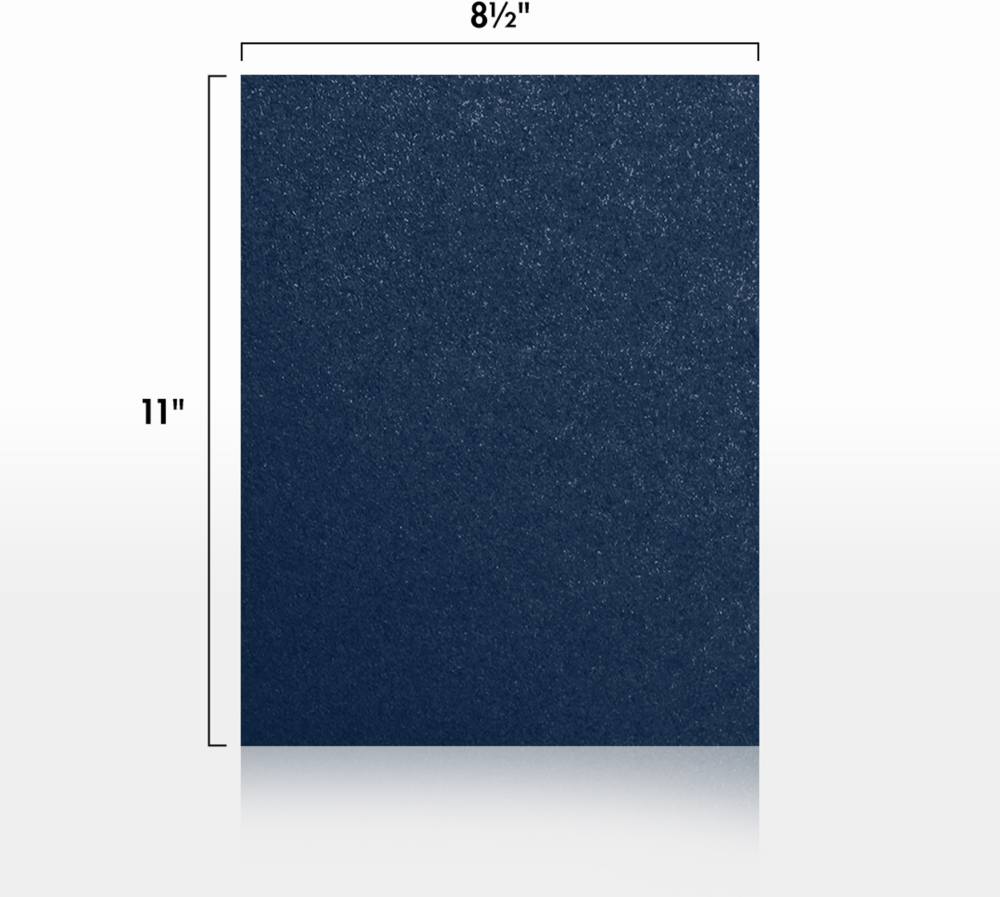 Lapis Navy Blue Metallic 105lb 8 1/2 x 11 Cardstock